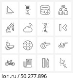 16 Universal Icons Pixel Perfect Symbols of murder, user, coins, profile, account Vector Illustration. Стоковая иллюстрация, агентство Ingram Publishing / Фотобанк Лори