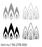Three flame fire Burn bonfire 3 tongues icon outline set black grey color vector illustration flat style simple image. Three flame fire Burn bonfire 3 tongues icon outline set black grey color vector illustration flat style image. Стоковая иллюстрация, агентство Ingram Publishing / Фотобанк Лори