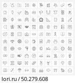 UI Set of 100 Basic Line Icons of sport, text, app, spacing, ui Vector Illustration. Стоковая иллюстрация, агентство Ingram Publishing / Фотобанк Лори