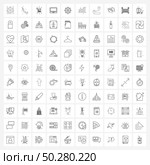Set of 100 Simple Line Icons of direct, device, pepper, computer, text Vector Illustration. Стоковая иллюстрация, агентство Ingram Publishing / Фотобанк Лори