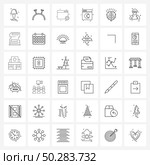 Simple Set of 36 Line Icons such as mind, internet, web, websites, web Vector Illustration. Стоковая иллюстрация, агентство Ingram Publishing / Фотобанк Лори