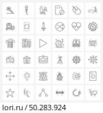 Universal Symbols of 36 Modern Line Icons of computer, no, airport, floppy, card Vector Illustration. Стоковая иллюстрация, агентство Ingram Publishing / Фотобанк Лори