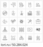 Stock Vector Icon Set of 25 Line Symbols for romance, file, keyword creation, latter, cloths Vector Illustration. Стоковая иллюстрация, агентство Ingram Publishing / Фотобанк Лори