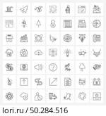 Isolated Symbols Set of 49 Simple Line Icons of bar, snowman, cloths, Santa clause, equal Vector Illustration. Стоковая иллюстрация, агентство Ingram Publishing / Фотобанк Лори