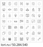 Universal Symbols of 49 Modern Line Icons of monitor screen, monitor, key, screen, fertilization Vector Illustration. Стоковая иллюстрация, агентство Ingram Publishing / Фотобанк Лори