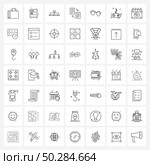 Isolated Symbols Set of 49 Simple Line Icons of ui, snow, communication, winters, transfer Vector Illustration. Стоковая иллюстрация, агентство Ingram Publishing / Фотобанк Лори