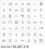 49 Universal Line Icon Pixel Perfect Symbols of camera, picnic, interaction, streamer, Christianity Vector Illustration. Стоковая иллюстрация, агентство Ingram Publishing / Фотобанк Лори