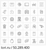 Modern Vector Line Illustration of 36 Simple Line Icons of notepad, courses, treasure, book, payout Vector Illustration. Стоковая иллюстрация, агентство Ingram Publishing / Фотобанк Лори