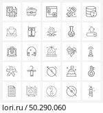 Universal Symbols of 25 Modern Line Icons of institution, money, people, coins, emergencies Vector Illustration. Стоковая иллюстрация, агентство Ingram Publishing / Фотобанк Лори