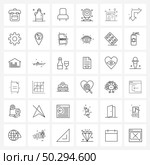 Set of 36 Universal Line Icons of mars, colony, plug, building, valentine Vector Illustration. Стоковая иллюстрация, агентство Ingram Publishing / Фотобанк Лори