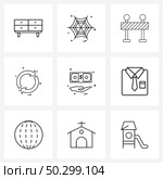 Set of 9 Simple Line Icons of money, refresh, web, replay, under Vector Illustration. Стоковая иллюстрация, агентство Ingram Publishing / Фотобанк Лори