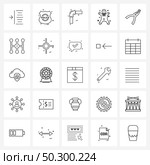 Set of 25 Simple Line Icons of Christmas, cookie, police badge, Christmas cookie, labour Vector Illustration. Стоковая иллюстрация, агентство Ingram Publishing / Фотобанк Лори