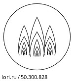 Three flame fire Burn bonfire 3 tongues icon in circle round outline black color vector illustration flat style simple image. Three flame fire Burn bonfire 3 tongues icon in circle round outline black color vector illustration flat style image. Стоковая иллюстрация, агентство Ingram Publishing / Фотобанк Лори