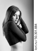 Close-up portrait of a fresh and beautiful young fashion model. Стоковое фото, агентство Ingram Publishing / Фотобанк Лори
