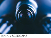 Hight technology microscope at science laboratory for technician using in a histological sample education, a biopsy in the laboratory of research. Стоковое фото, агентство Ingram Publishing / Фотобанк Лори