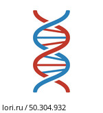 DNA Icon. Flat Color Design. Vector Illustration. Стоковая иллюстрация, агентство Ingram Publishing / Фотобанк Лори