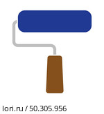 Icon Of Construction Paint Brushes. Flat Color Design. Vector Illustration. Стоковая иллюстрация, агентство Ingram Publishing / Фотобанк Лори