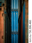 abstract texture background of container box at the site of container yard. Стоковое фото, агентство Ingram Publishing / Фотобанк Лори