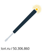 Electricity Test Screwdriver Icon. Flat Color Design. Vector Illustration. Стоковая иллюстрация, агентство Ingram Publishing / Фотобанк Лори