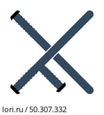 Police Baton Icon. Flat Color Design. Vector Illustration. Стоковая иллюстрация, агентство Ingram Publishing / Фотобанк Лори