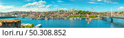 Golden Horn in Istanbul and view of Suleymaniye Mosque. Стоковое фото, агентство Ingram Publishing / Фотобанк Лори