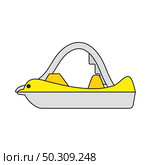 Catamaran Icon. Editable Outline With Color Fill Design. Vector Illustration. Стоковая иллюстрация, агентство Ingram Publishing / Фотобанк Лори