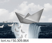 Big business strategy and large corporate size advantage concept idea as barrier challenges and obstacles for small business but no obstacle for huge companies in a 3D illustration style. Стоковое фото, агентство Ingram Publishing / Фотобанк Лори