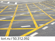 "Wafer" road marking on intersection at town. Texture design. Стоковое фото, агентство Ingram Publishing / Фотобанк Лори