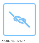 Alpinist Rope Knot Icon. Blue Frame Design. Vector Illustration. Стоковая иллюстрация, агентство Ingram Publishing / Фотобанк Лори