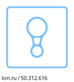 Alpinist Descender Icon. Blue Frame Design. Vector Illustration. Стоковая иллюстрация, агентство Ingram Publishing / Фотобанк Лори