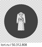 Business Woman Trench Icon. Subtract Stencil Design on Tranparency Grid. Vector Illustration. Стоковая иллюстрация, агентство Ingram Publishing / Фотобанк Лори