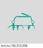 Alpinist Crampon Icon. Green on Gray Background. Vector Illustration. Стоковая иллюстрация, агентство Ingram Publishing / Фотобанк Лори