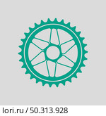 Bike Gear Star Icon. Green on Gray Background. Vector Illustration. Стоковая иллюстрация, агентство Ingram Publishing / Фотобанк Лори