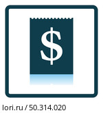 Dollar Calendar Icon. Square Shadow Reflection Design. Vector Illustration. Стоковая иллюстрация, агентство Ingram Publishing / Фотобанк Лори