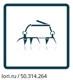 Alpinist Crampon Icon. Square Shadow Reflection Design. Vector Illustration. Стоковая иллюстрация, агентство Ingram Publishing / Фотобанк Лори