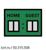 Baseball Scoreboard Icon. Editable Thick Outline With Color Fill Design. Vector Illustration. Стоковая иллюстрация, агентство Ingram Publishing / Фотобанк Лори
