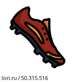 Baseball Boot Icon. Editable Thick Outline With Color Fill Design. Vector Illustration. Стоковая иллюстрация, агентство Ingram Publishing / Фотобанк Лори