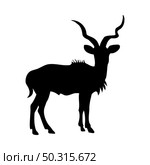 African antelope silhouette. Smooth and clean lines. High detailed African antelope silhouette. Vector Illustration.. deer and goats silhouettes set. Стоковая иллюстрация, агентство Ingram Publishing / Фотобанк Лори