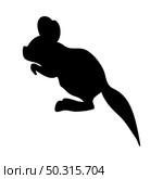 Fat-tailed jerboa silhouette. Smooth and clean lines. High detailed Fat-tailed jerboa silhouette. Vector Illustration.. rodents silhouettes. Стоковая иллюстрация, агентство Ingram Publishing / Фотобанк Лори