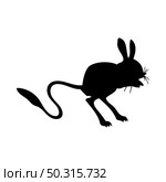Jerboa Silhouette. Smooth and clean lines. High detailed Jerboa silhouette. Vector Illustration.. rodents silhouettes. Стоковая иллюстрация, агентство Ingram Publishing / Фотобанк Лори