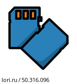 Memory Card Icon. Editable Bold Outline With Color Fill Design. Vector Illustration. Стоковая иллюстрация, агентство Ingram Publishing / Фотобанк Лори