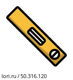 Icon Of Construction Level. Editable Bold Outline With Color Fill Design. Vector Illustration. Стоковая иллюстрация, агентство Ingram Publishing / Фотобанк Лори