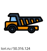 Icon Of Tipper. Editable Bold Outline With Color Fill Design. Vector Illustration. Стоковая иллюстрация, агентство Ingram Publishing / Фотобанк Лори