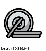 Icon Of Barbell Disks. Editable Bold Outline With Color Fill Design. Vector Illustration. Стоковая иллюстрация, агентство Ingram Publishing / Фотобанк Лори