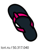 Flip Flop Icon. Editable Bold Outline With Color Fill Design. Vector Illustration. Стоковая иллюстрация, агентство Ingram Publishing / Фотобанк Лори