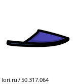 Man Home Slipper Icon. Editable Bold Outline With Color Fill Design. Vector Illustration. Стоковая иллюстрация, агентство Ingram Publishing / Фотобанк Лори