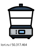 Kitchen Steam Cooker Icon. Editable Bold Outline With Color Fill Design. Vector Illustration. Стоковая иллюстрация, агентство Ingram Publishing / Фотобанк Лори