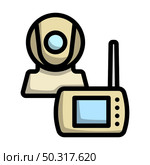 Baby Monitor Icon. Editable Bold Outline With Color Fill Design. Vector Illustration. Стоковая иллюстрация, агентство Ingram Publishing / Фотобанк Лори