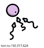 Sperm And Egg Cell Icon. Editable Bold Outline With Color Fill Design. Vector Illustration. Стоковая иллюстрация, агентство Ingram Publishing / Фотобанк Лори