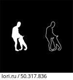 Man dressing pant Clothes concept Put on his trousers silhouette white color vector illustration solid outline style simple image. Man dressing pant Clothes concept Put on his trousers silhouette white color vector illustration solid outline style image. Стоковая иллюстрация, агентство Ingram Publishing / Фотобанк Лори